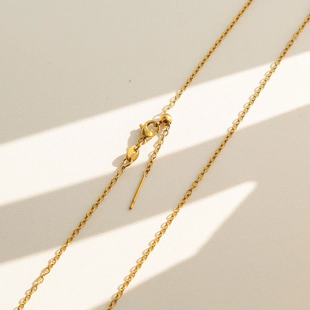 Wholesale Unisex Stainless Steel Electroplated Leopard Print Letter Pendant Cross Chain Necklace - Image 32
