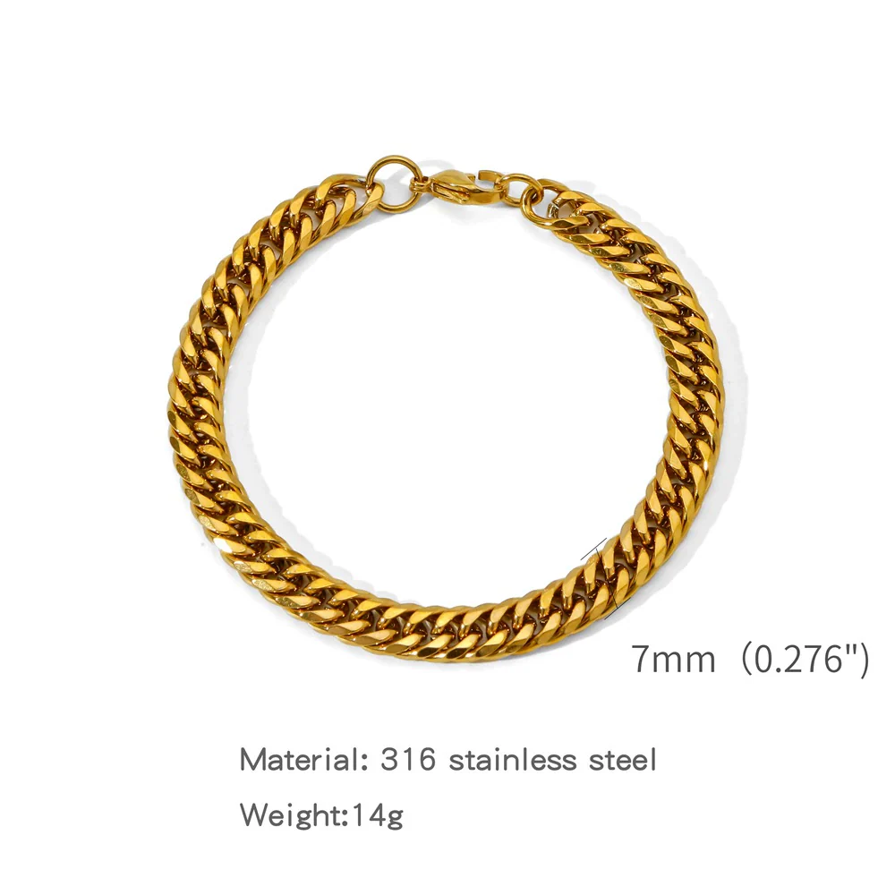 Wholesale Unisex Stainless Steel Geometric Exaggerated Electroplated Double Woven Bracelet - Image 10