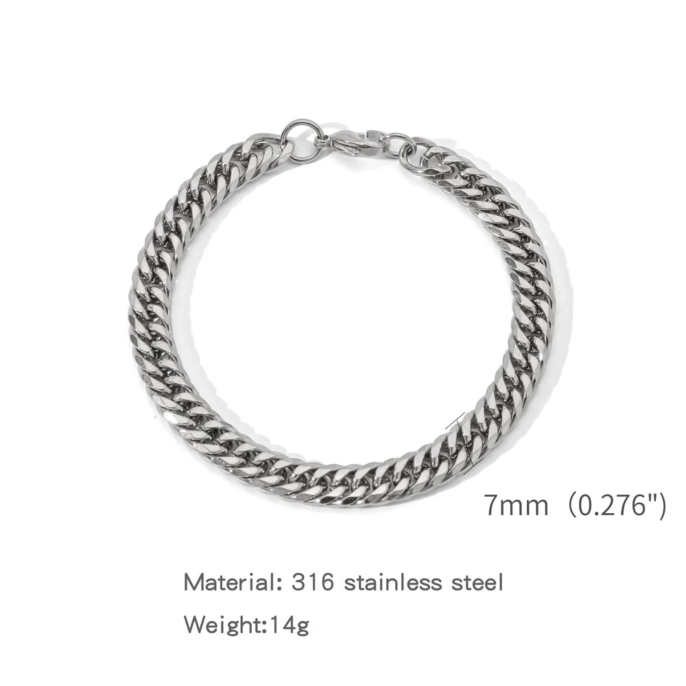 Wholesale Unisex Stainless Steel Geometric Exaggerated Electroplated Double Woven Bracelet - Image 17