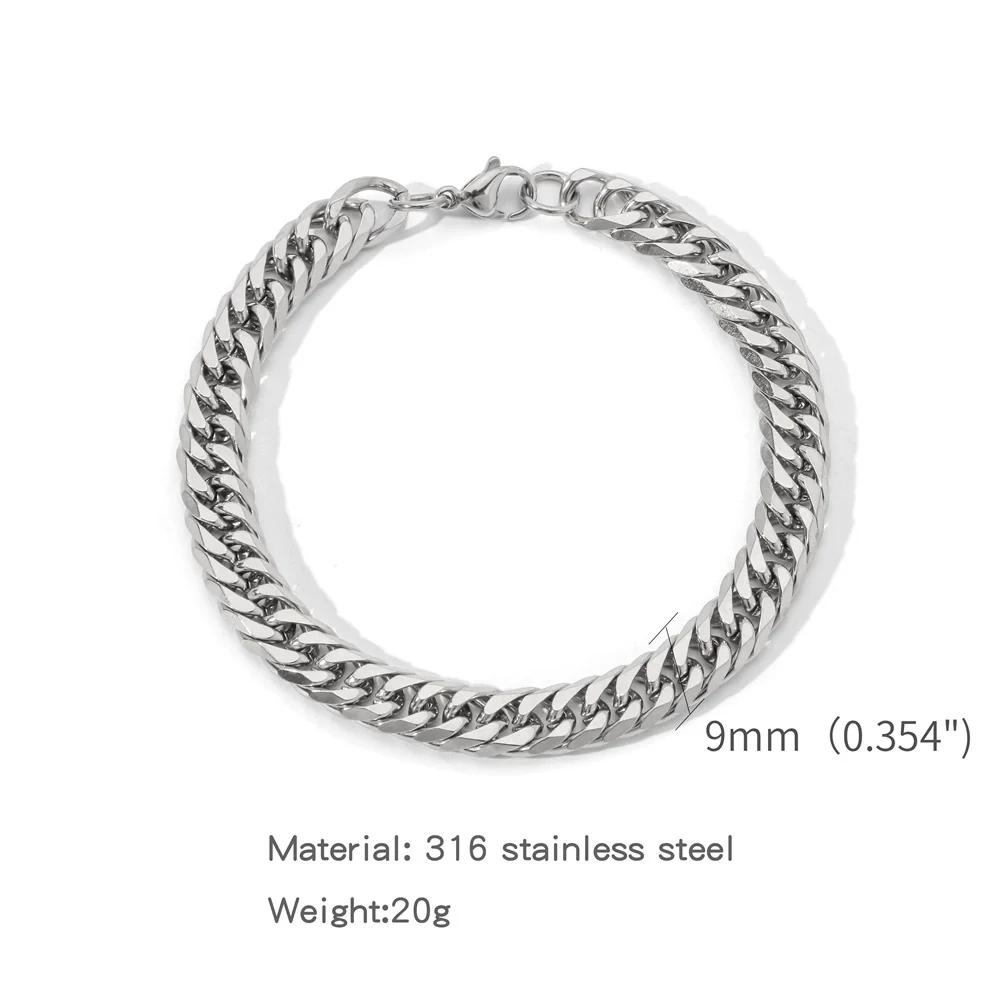 Wholesale Unisex Stainless Steel Geometric Exaggerated Electroplated Double Woven Bracelet - Image 19