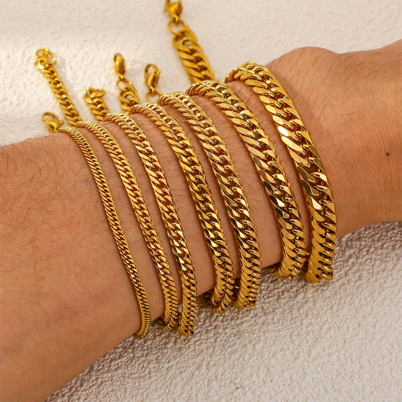 Wholesale Unisex Stainless Steel Geometric Exaggerated Electroplated Double Woven Bracelet - Image 4