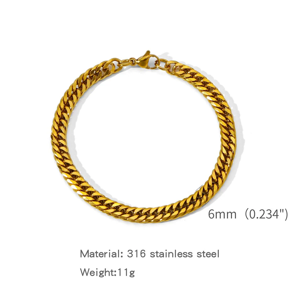 Wholesale Unisex Stainless Steel Geometric Exaggerated Electroplated Double Woven Bracelet - Image 9