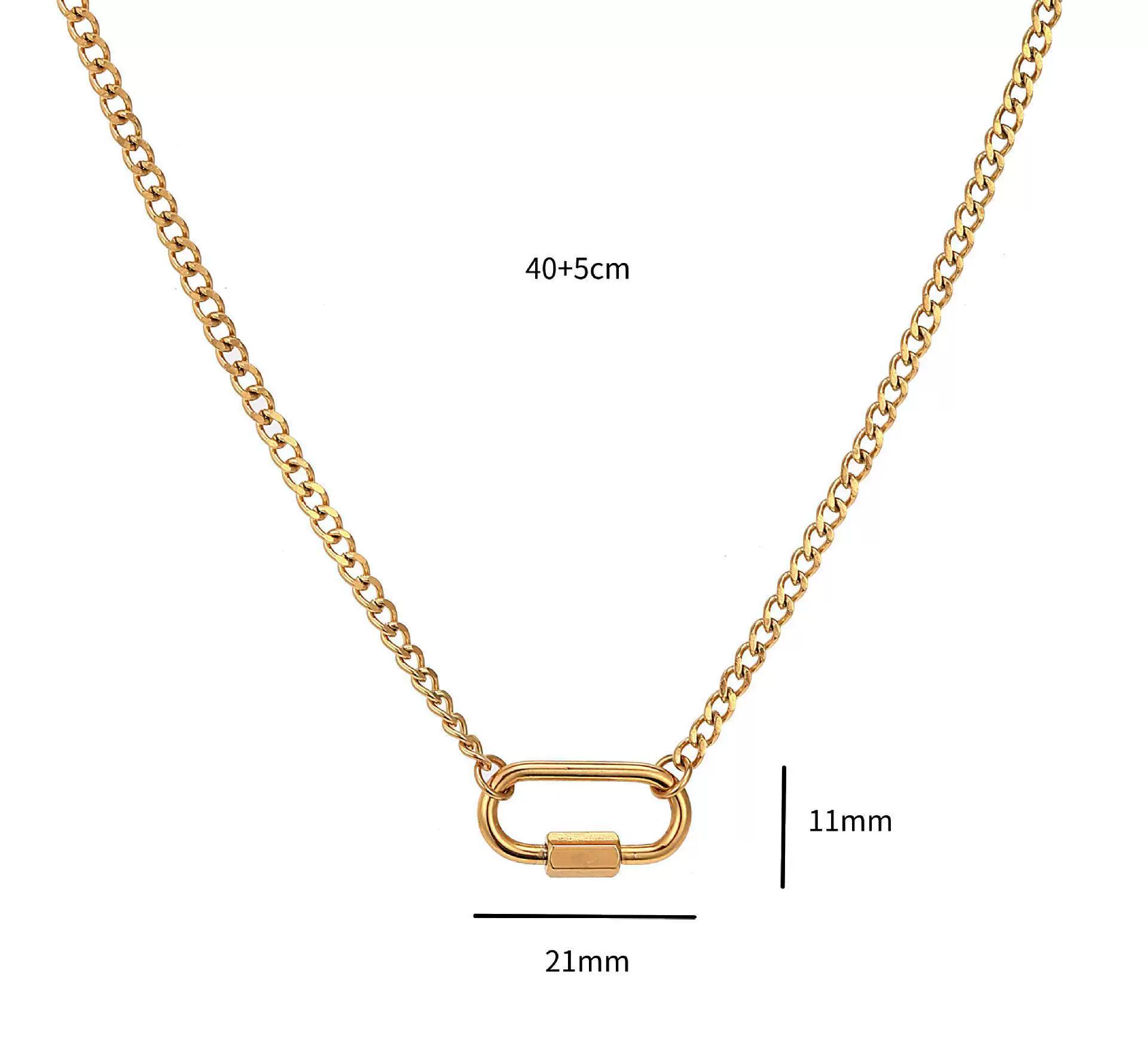 Wholesale Unisex Stainless Steel Geometric Pattern Electroplated 18K Gold Color Retention Adjustable Chain Necklace With Birthstone Pendants - Image 37
