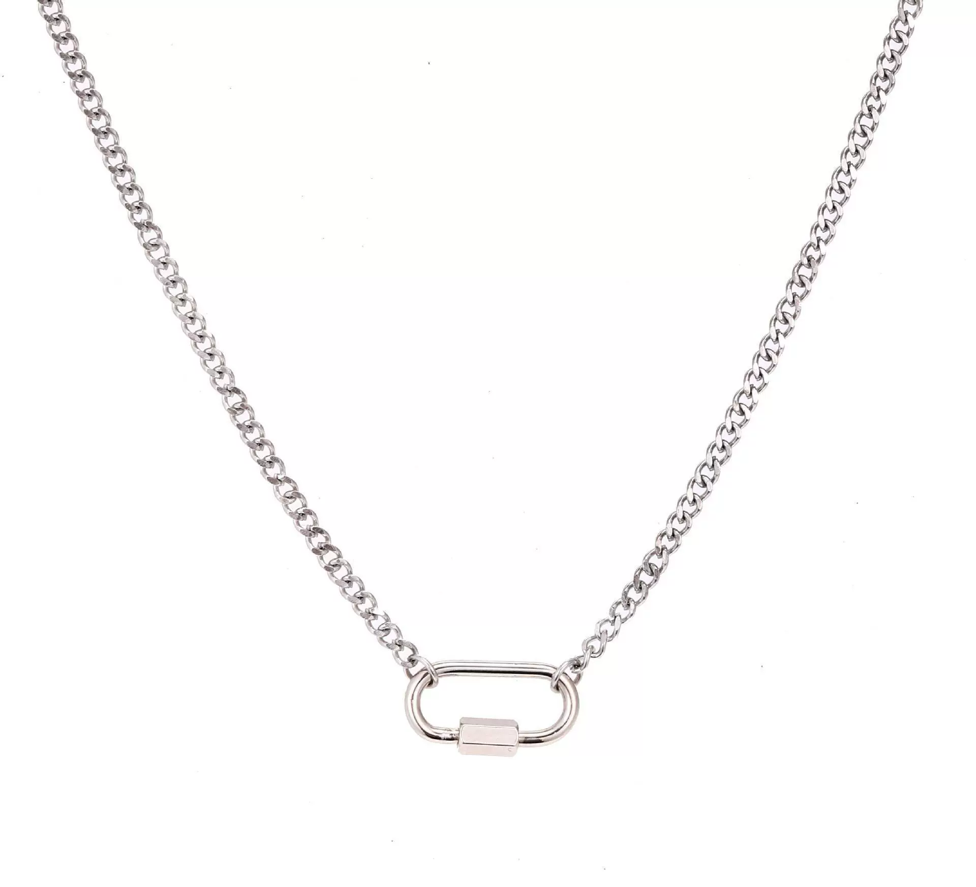 Wholesale Unisex Stainless Steel Geometric Pattern Electroplated 18K Gold Color Retention Adjustable Chain Necklace With Birthstone Pendants - Image 38