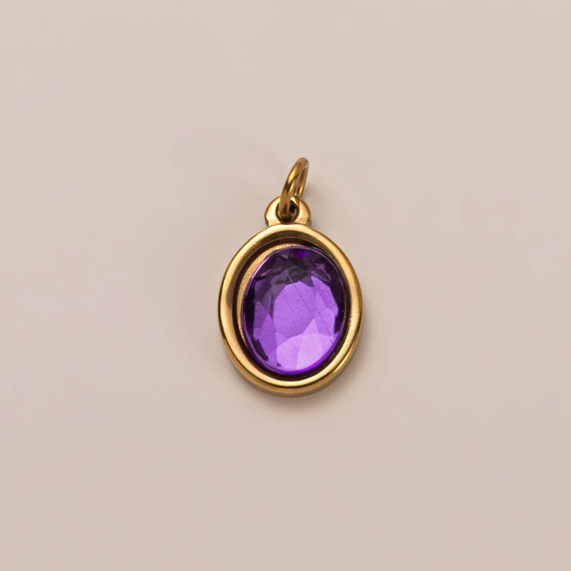 Wholesale Unisex Stainless Steel Geometric Pattern Electroplated 18K Gold Color Retention Adjustable Chain Necklace With Birthstone Pendants - Image 7