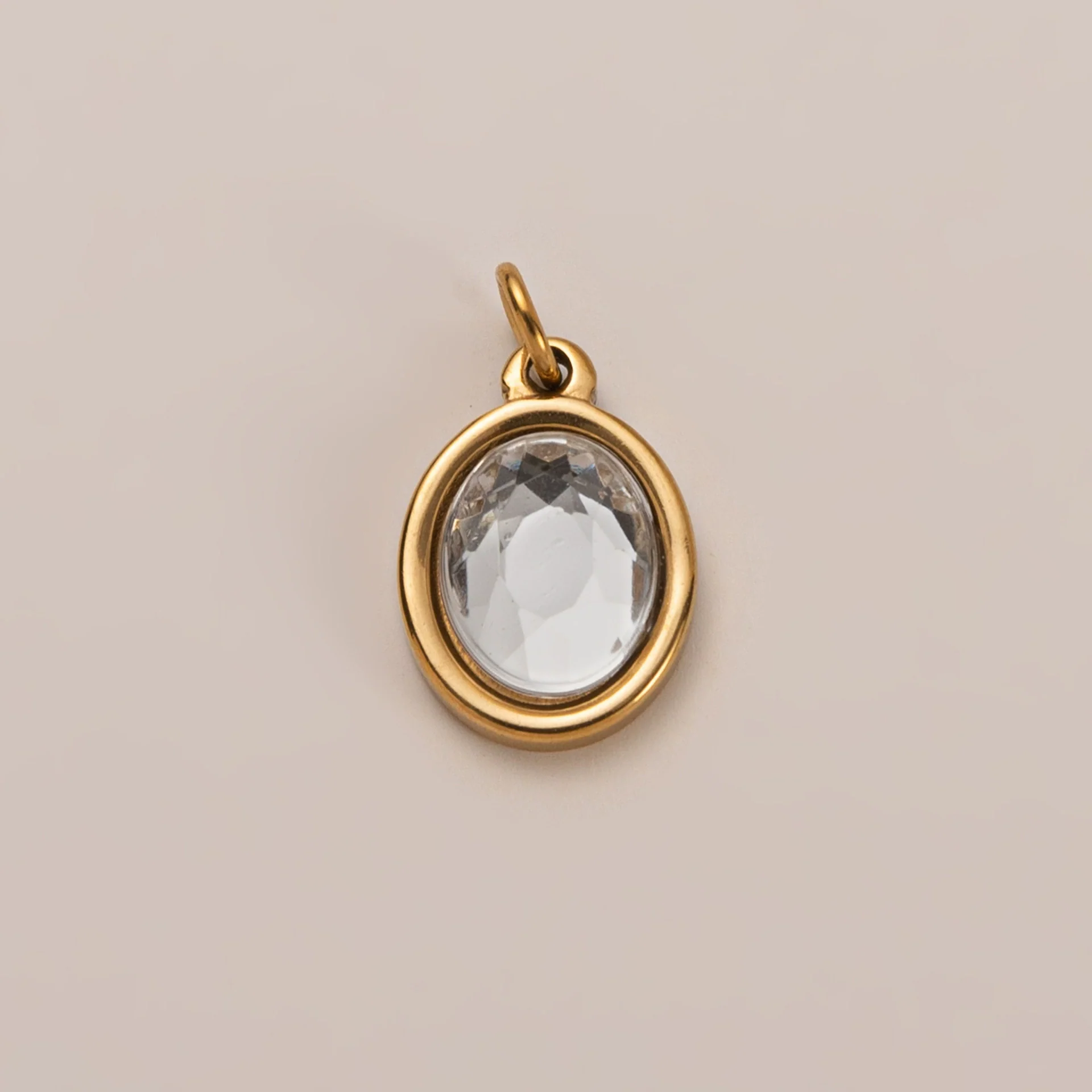 Wholesale Unisex Stainless Steel Geometric Pattern Electroplated 18K Gold Color Retention Adjustable Chain Necklace With Birthstone Pendants - Image 9