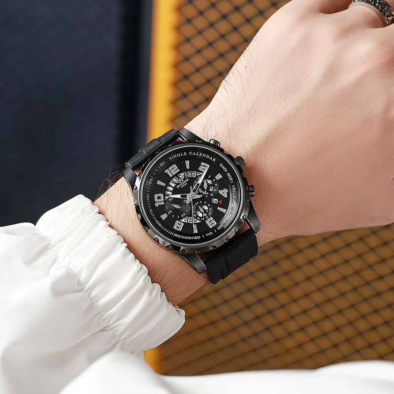 Wholesale Universal Fashion Silicone Alloy Quartz Watch With Calendar And Round Dial