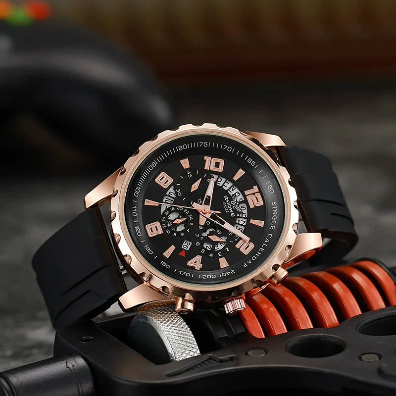 Wholesale Universal Fashion Silicone Alloy Quartz Watch With Calendar And Round Dial - Image 3