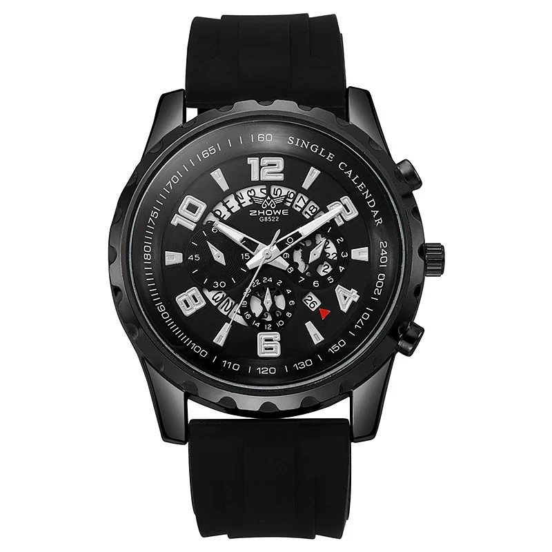 Wholesale Universal Fashion Silicone Alloy Quartz Watch With Calendar And Round Dial - Image 6