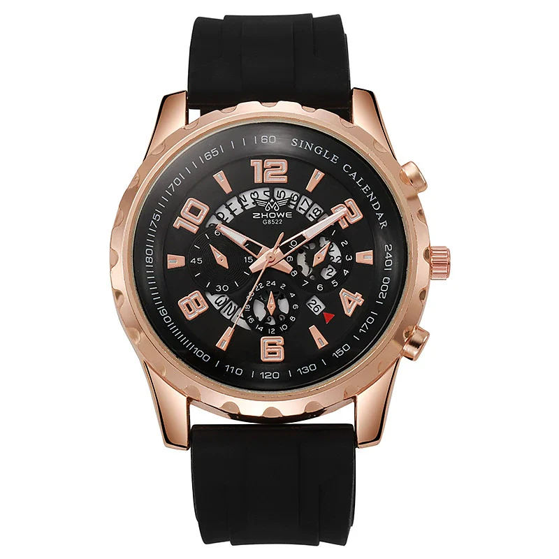 Wholesale Universal Fashion Silicone Alloy Quartz Watch With Calendar And Round Dial - Image 7