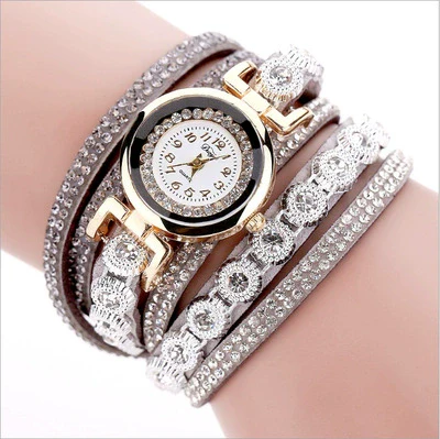 Wholesale Universal Leisure Alloy Case Imitation Leather Strap Round Dial Pointer Number Display Watch - Image 11