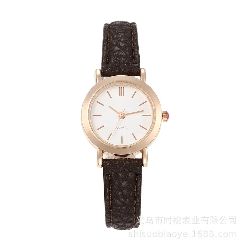 Wholesale Universal Leisure Retro Artistic Quartz Watch With Alloy Case Imitation Leather Strap And Round Dial - Image 4