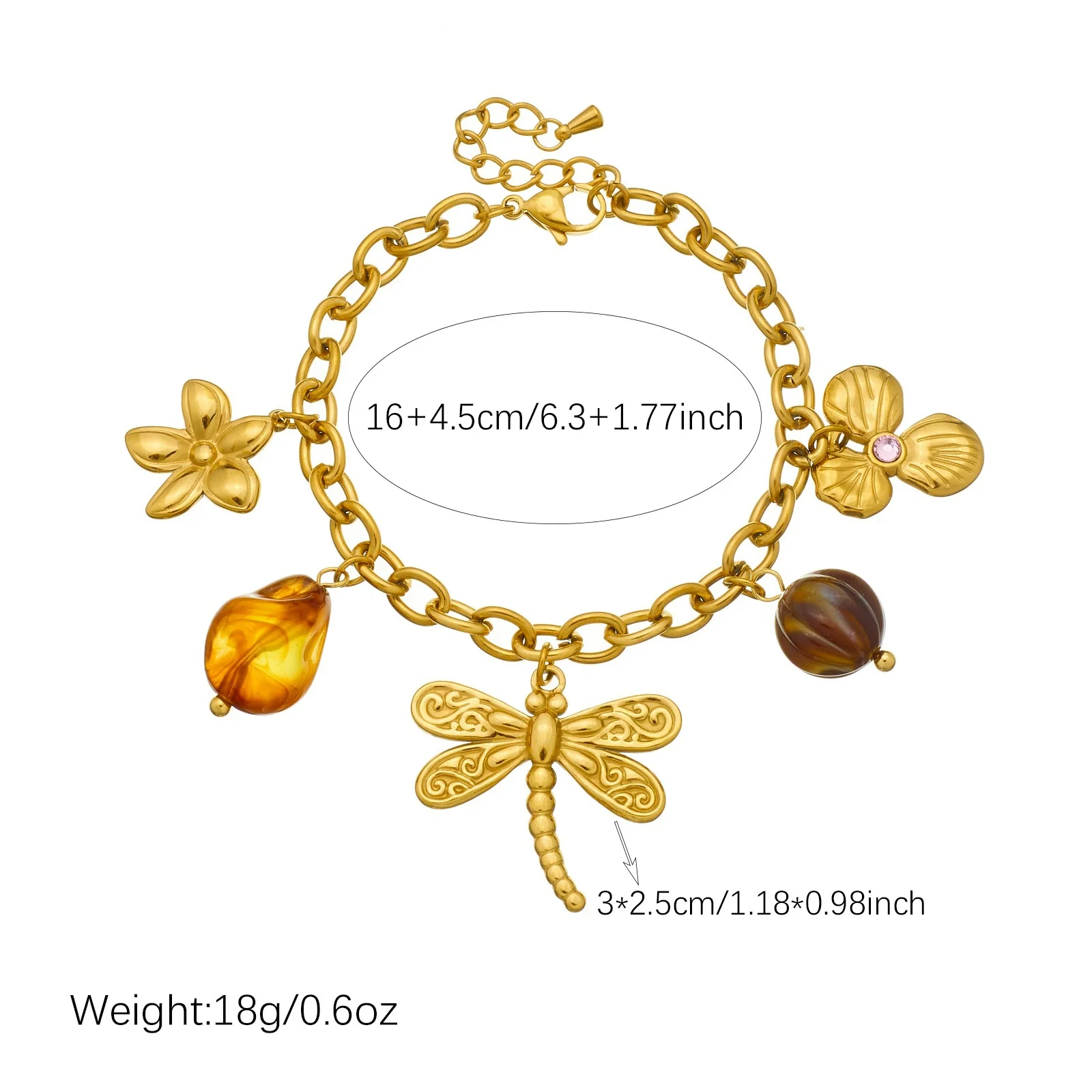Wholesale Vintage Electroplated Stainless Steel Jewelry Set With Dragonfly And Butterfly Patterns For Women - Image 4