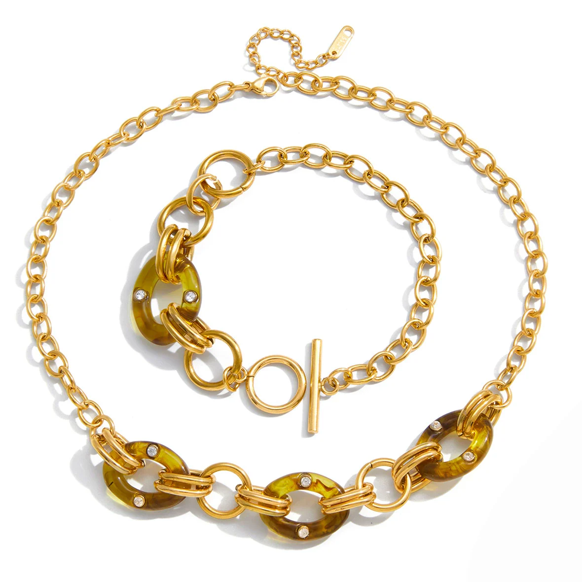 Wholesale Vintage Geometric Electroplated Stainless Steel Necklace For Women - Image 5