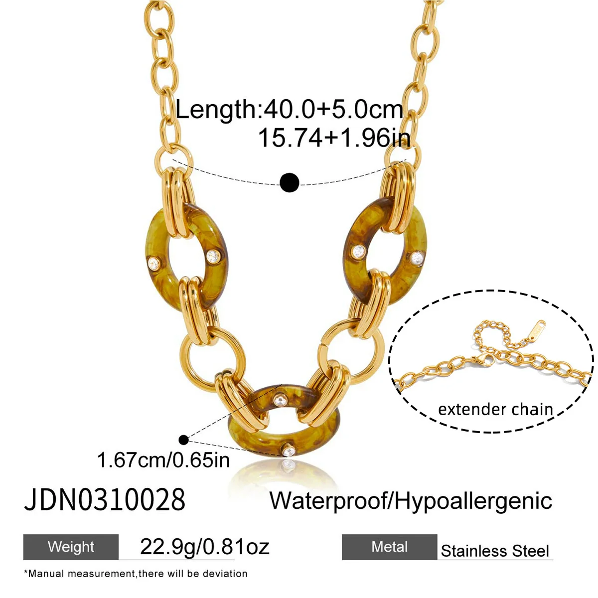 Wholesale Vintage Geometric Electroplated Stainless Steel Necklace For Women - Image 6