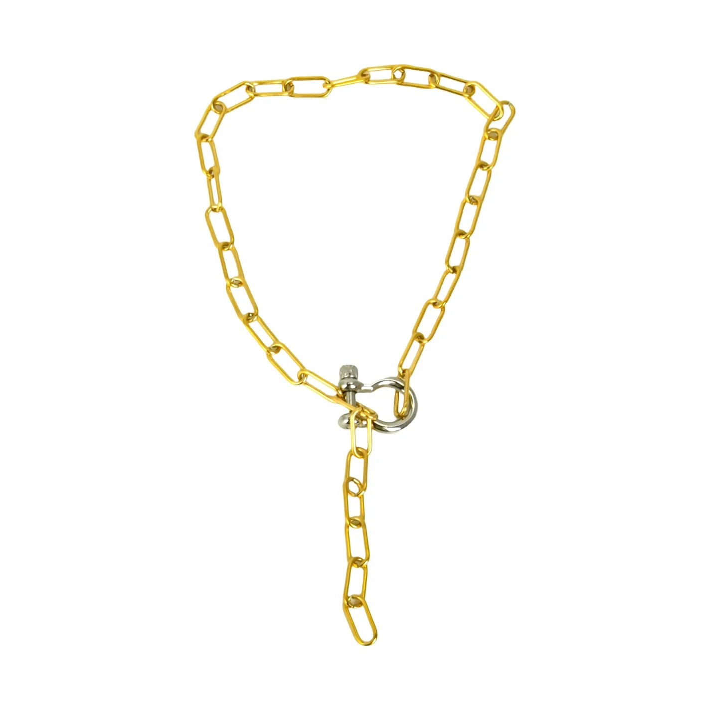 Wholesale Vintage Ins Style Ushaped Titanium Steel Electroplated Horseshoe Necklace For Women - Image 6