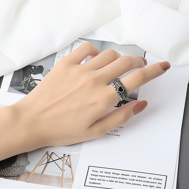 Wholesale Vintage Love Ring Copper Geometric Electroplating Unisex - Image 4