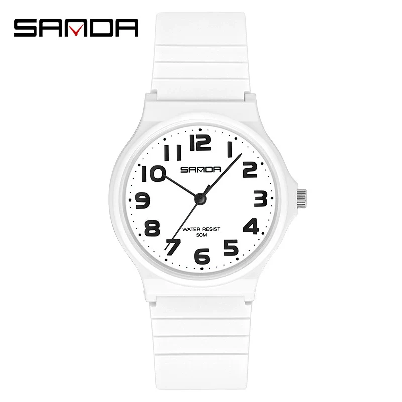 Wholesale Watch Resin Case And Strap Mineral Strengthened Glass Mirror Round Dial For Middle School Girls Leisure Style - Image 11