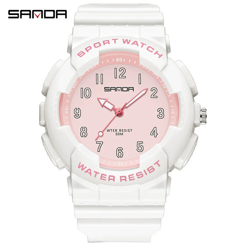 Wholesale Watch Tpu Strap Abs Case Acrylic Mirror Small Fresh Style Digital Sports Waterproof For Teenagers And Students - Image 6