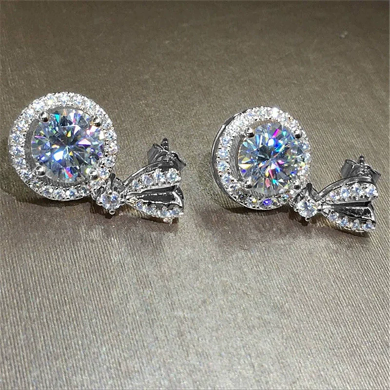 Wholesale Wedding Bridal Jewelry Copper Heartshaped Zircon Pendant Earrings - Image 3