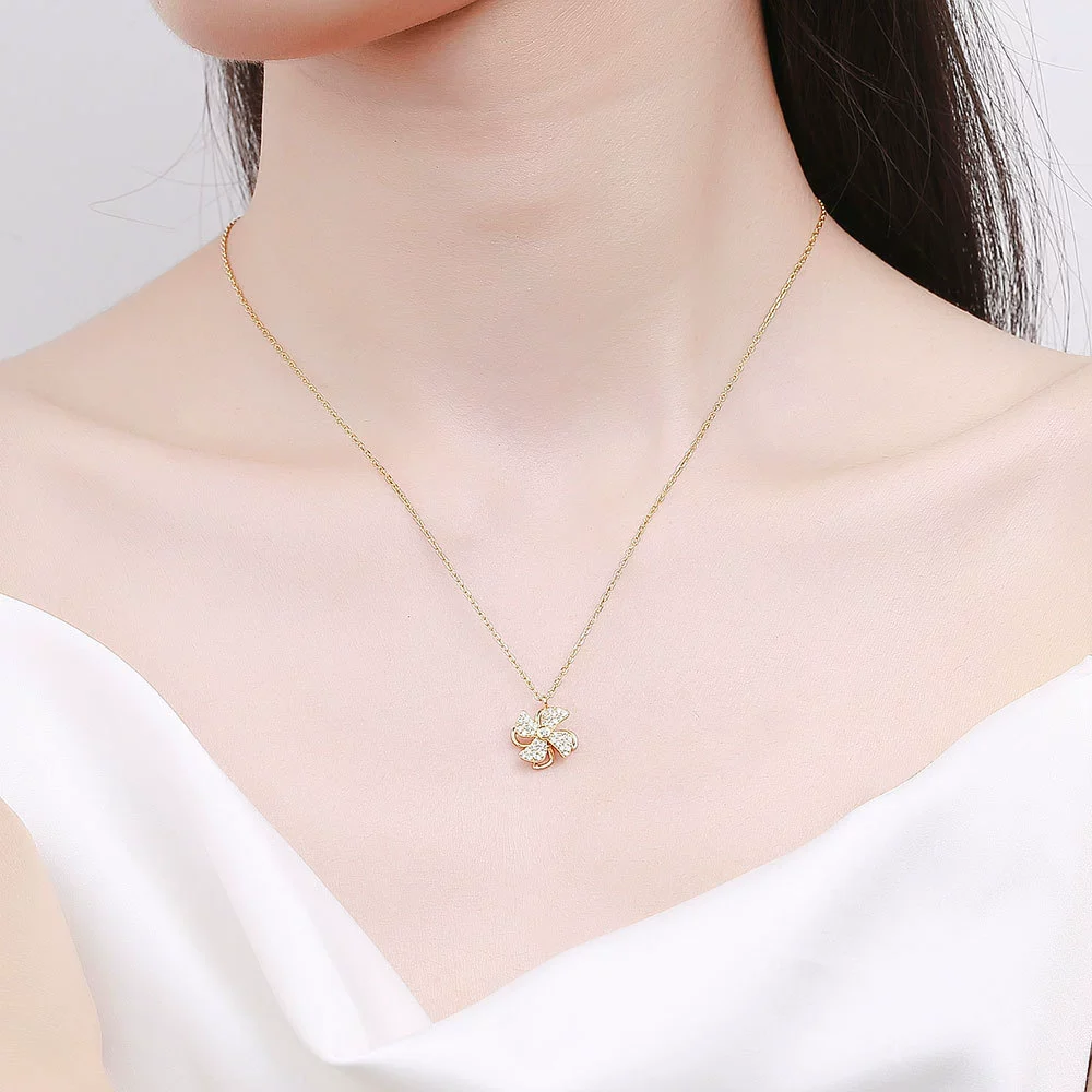 Wholesale Windmill Necklace 925 Sterling Silver Rotatable Pendant Cross Chain Electroplating Original Design - Image 3