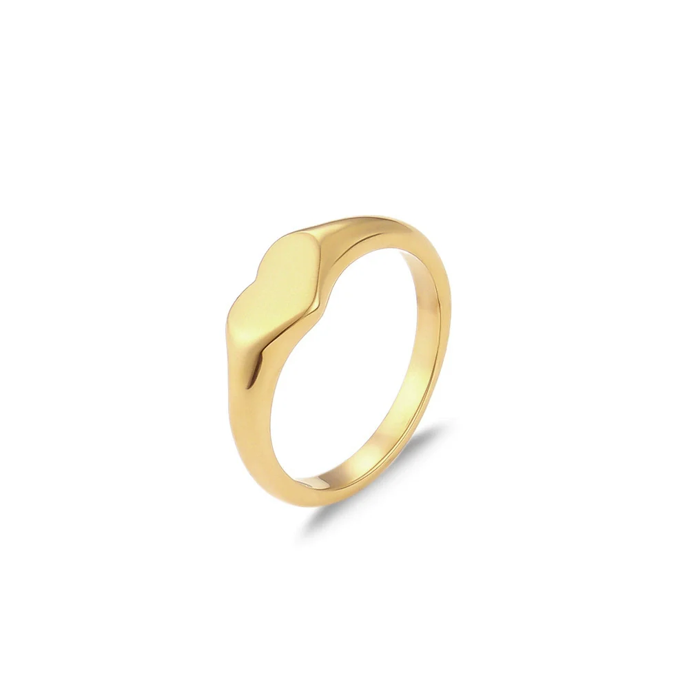 Wholesale Women Fashion Geometric Stainless Steel Electroplated Croissant Hollow Twist Ring Jewelry - Image 6