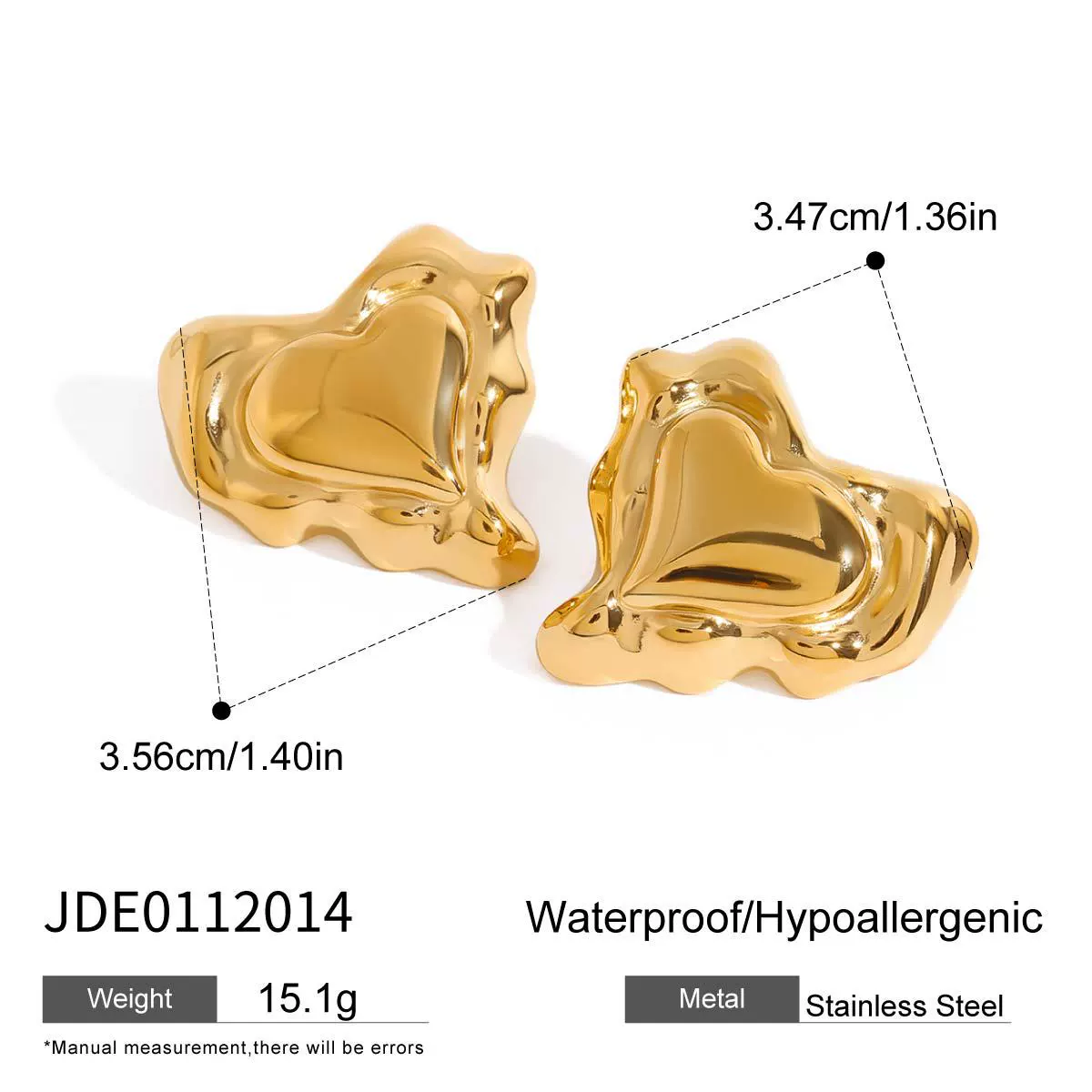 Wholesale Women Jewelry Titanium Steel Stainless Steel Electroplated Heart Water Drop Bell Shape Earrings Ring - Image 16