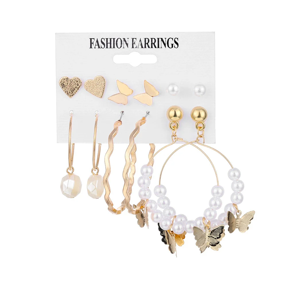 Wholesale Women Metal Crystal Inlaid Geometric Exaggerated Rock Fashion Ol Earrings - Image 11