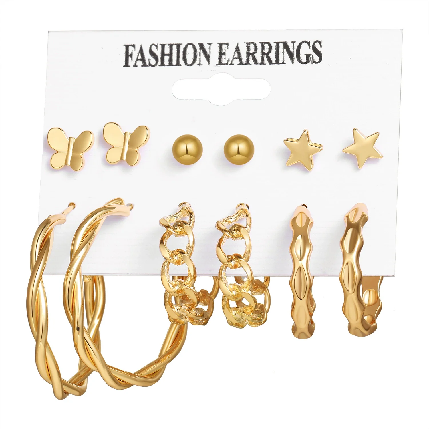 Wholesale Women Metal Crystal Inlaid Geometric Exaggerated Rock Fashion Ol Earrings - Image 6