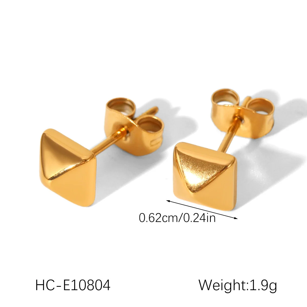 Wholesale Women's 18K Gold Electroplated Simple Geometric Stainless Steel Earrings - Image 7