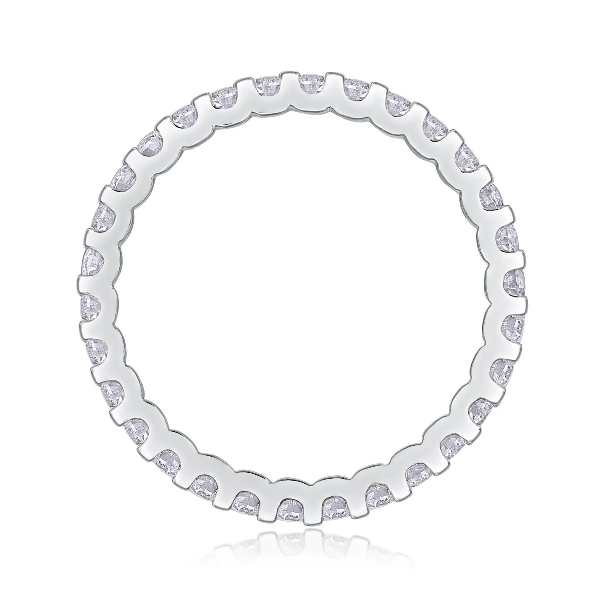 Wholesale Women's 925 Silver Geometric Moissanite Point Closed Ring With Electroplating - Image 3