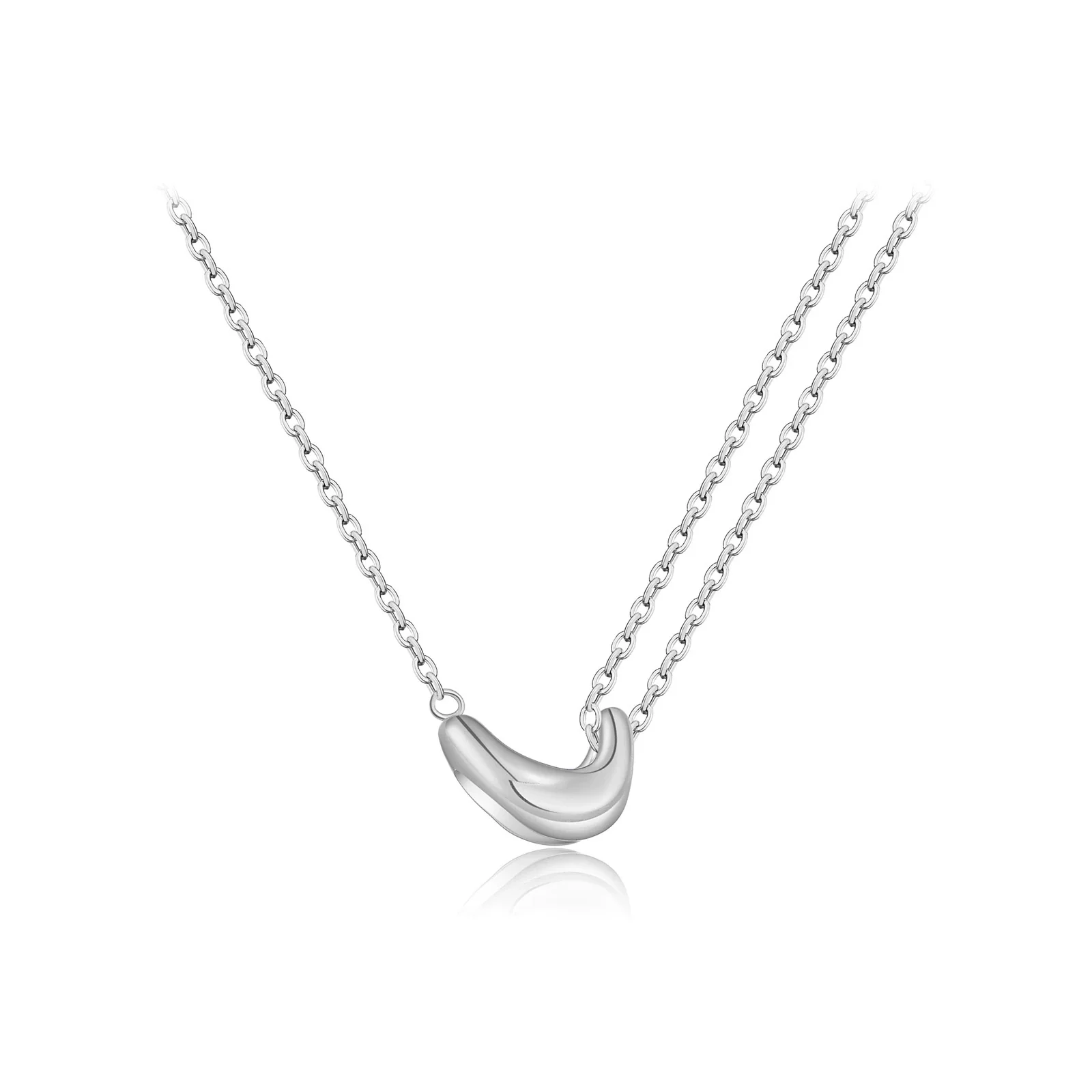 Wholesale Women's 925 Sterling Silver Acacia Bean Geometric Fashion Necklace With Electroplating - Image 5