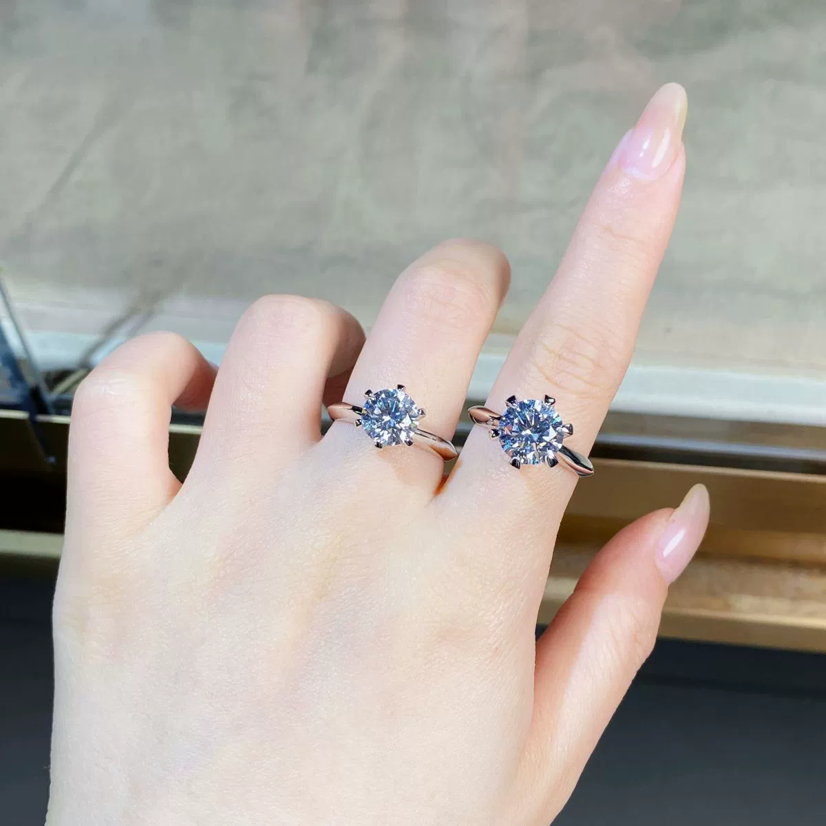 Wholesale Women's 925 Sterling Silver Allmatch Geometric Ring With Electroplating - Image 5