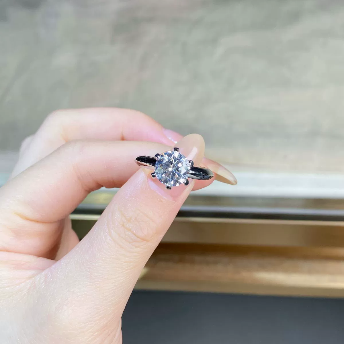 Wholesale Women's 925 Sterling Silver Allmatch Geometric Ring With Electroplating - Image 9