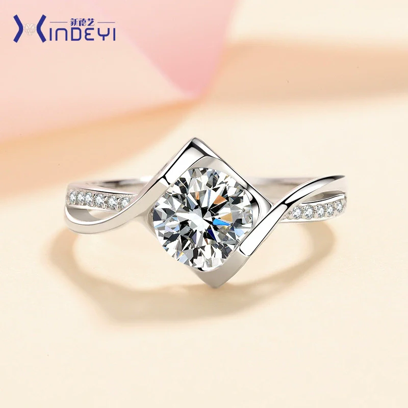 Wholesale Women's 925 Sterling Silver Heart Shaped Electroplated Ring