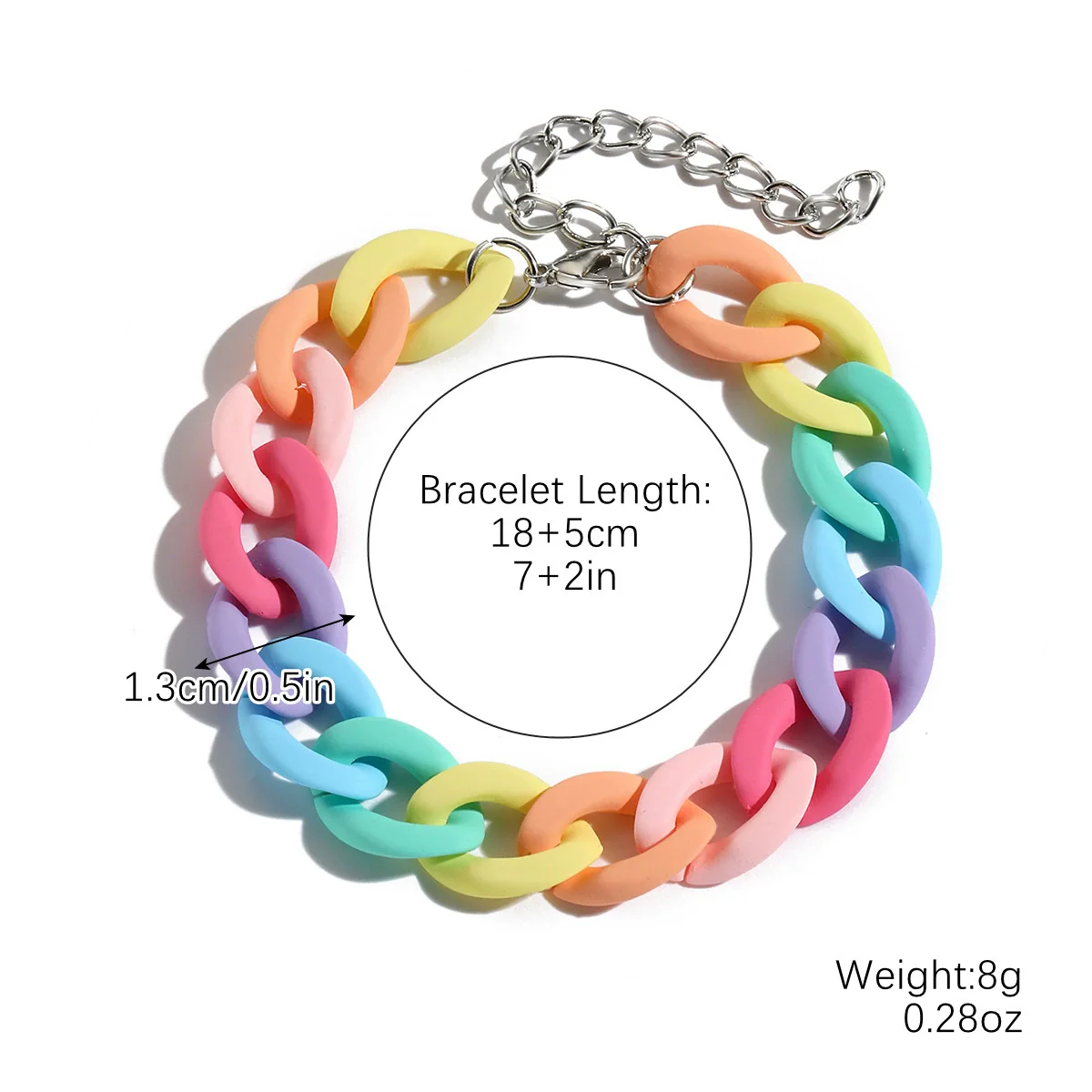Wholesale Women's Acrylic Heartshaped Beaded Bracelet With Geometric And Floral Patterns And Polishing Treatment - Image 6