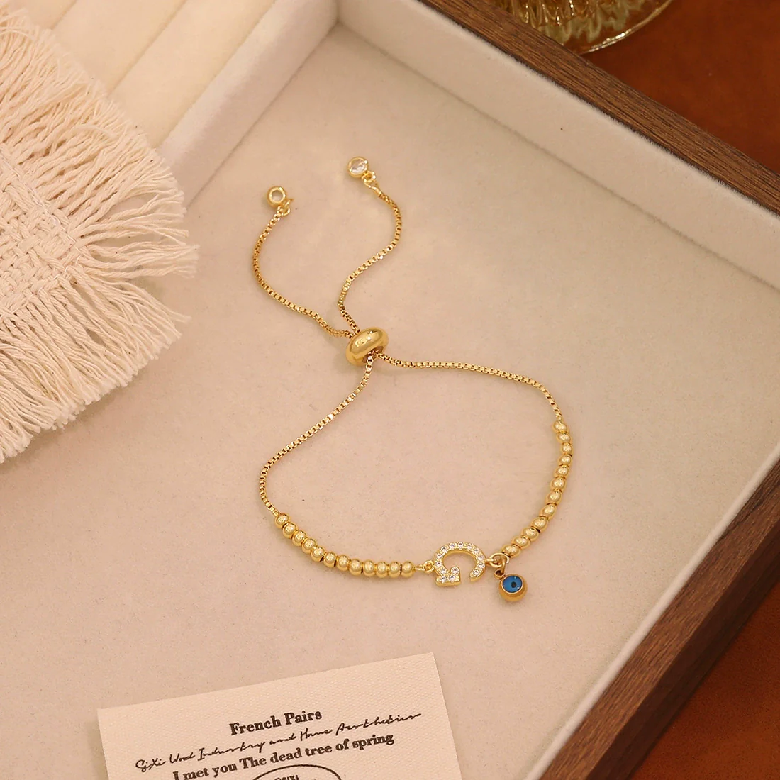 Wholesale Women's Adjustable Letter And Number Bracelet Fashion Jewelry Made Of Environmentally Friendly Copper With Real Gold Plating - Image 11