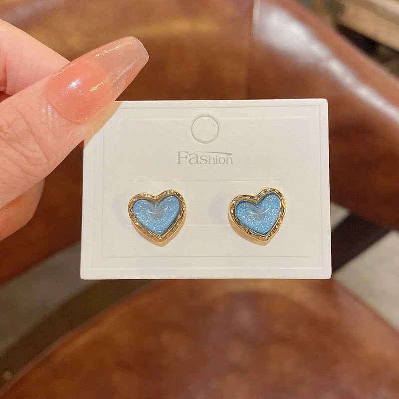 Wholesale Women's Alloy And 925 Silver Heart Shape Electroplated Pearl Love Earrings - Image 39