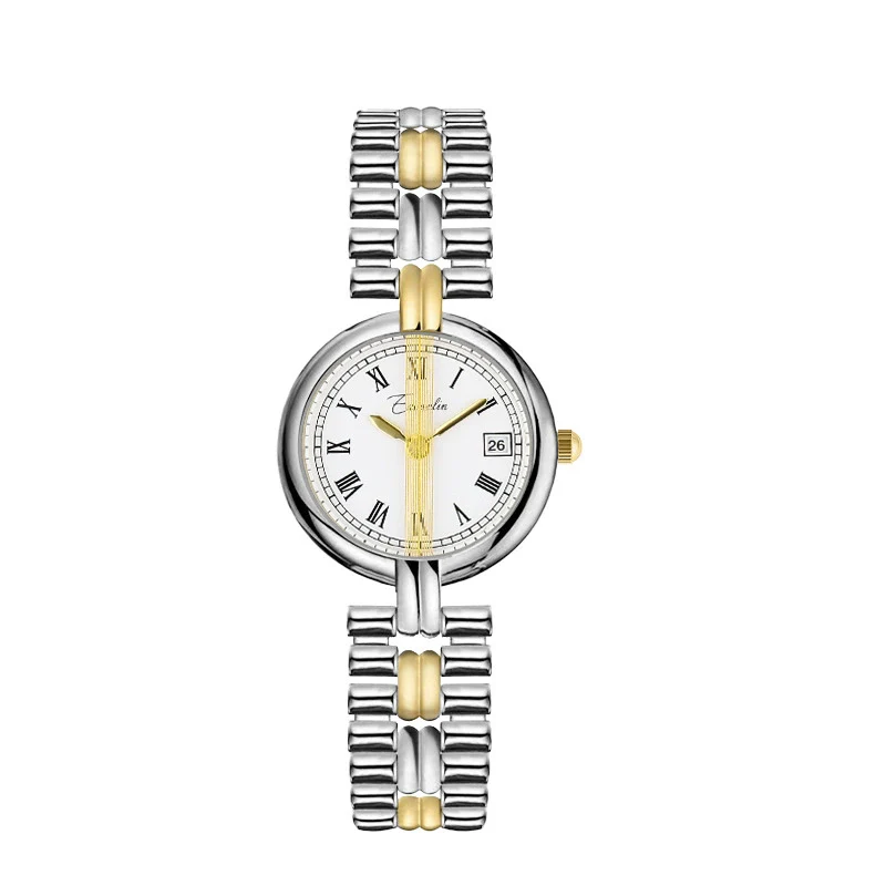 Wholesale Women's Alloy Belt Round Dial Mineral Reinforced Glass Mirror Leisure Style Watch - Image 6