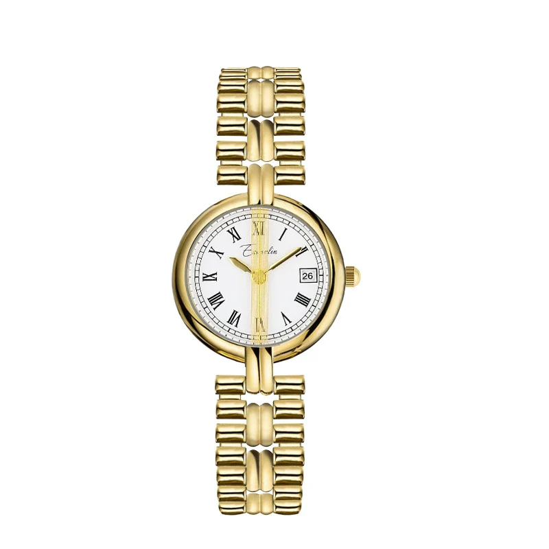 Wholesale Women's Alloy Belt Round Dial Mineral Reinforced Glass Mirror Leisure Style Watch - Image 8