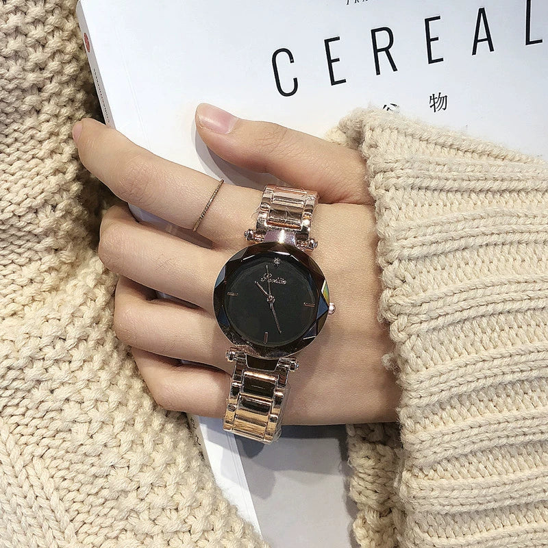 Wholesale Women's Alloy Case Stainless Steel Band Round Dial Leisure Style Watch - Image 3