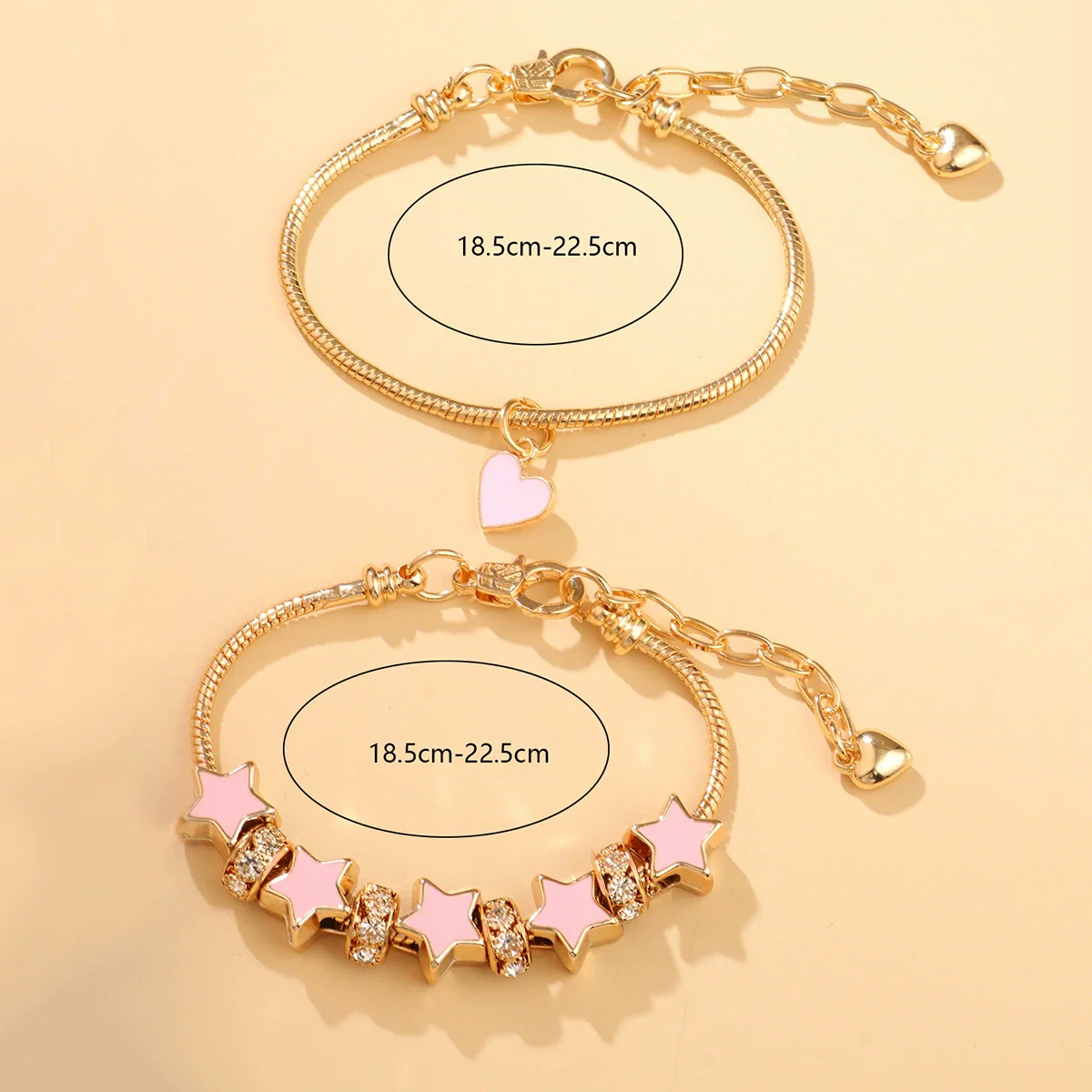 Wholesale Women's Alloy Fashion Star Heart Pendant Diy Bracelet With Rhinestones Inlaid And Seiko Design - Image 4