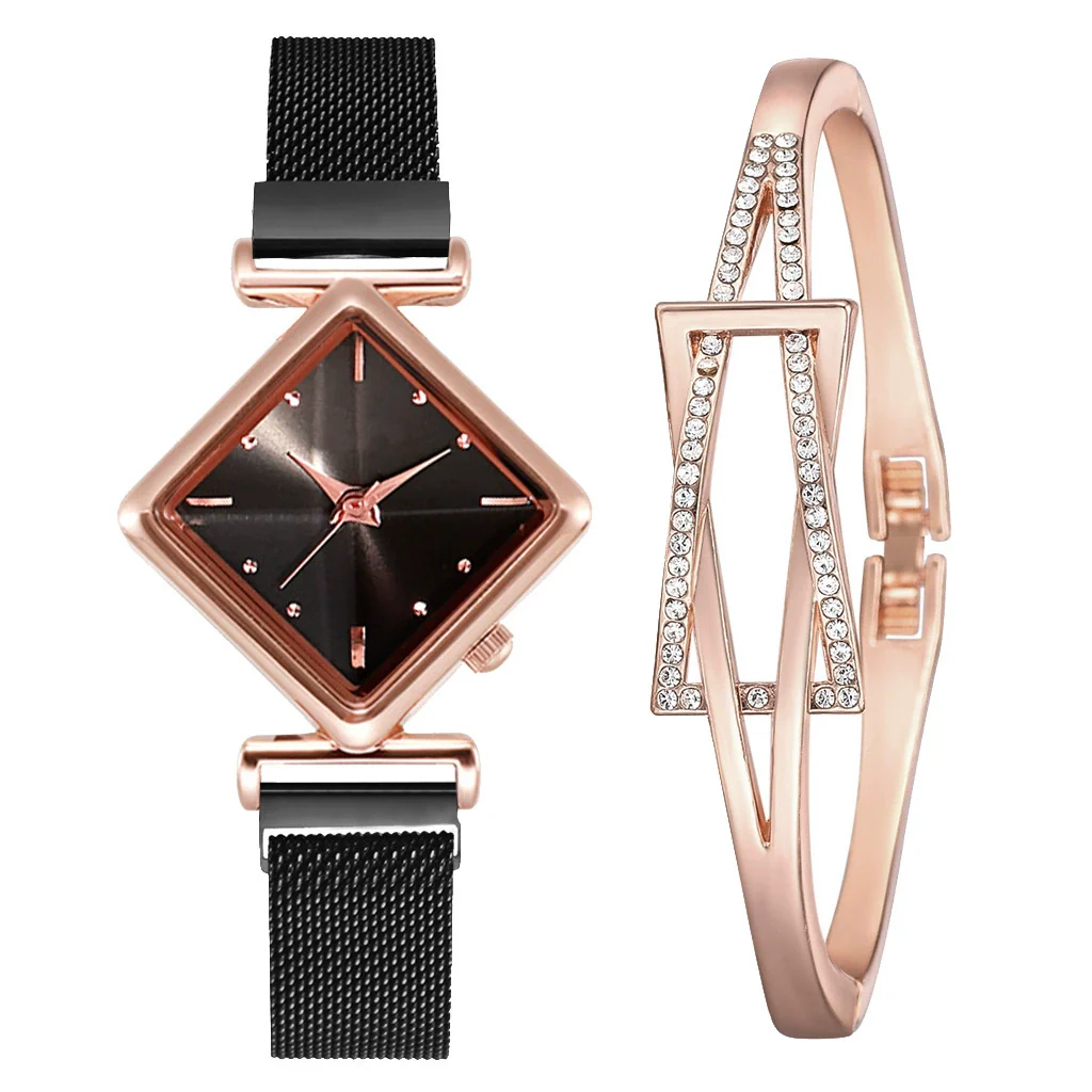 Wholesale Women's Alloy Fashion Watch Set With Round Dial And Textile Strap - Image 12