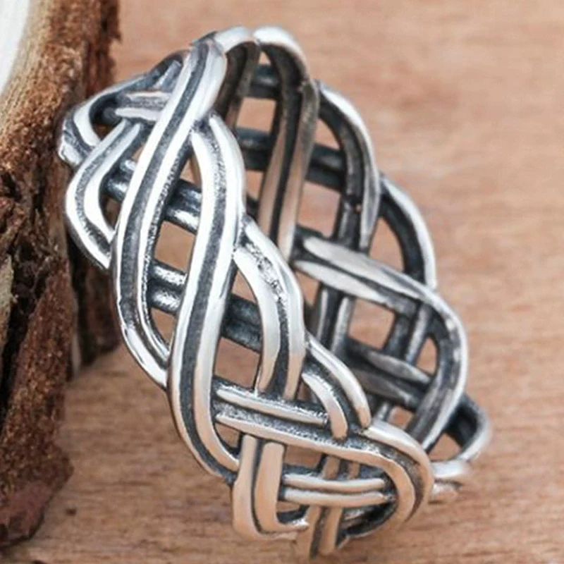 Wholesale Women's Alloy Geometric Antique Old Ring Goldplated Jewelry
