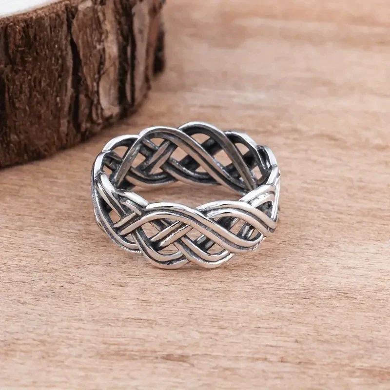 Wholesale Women's Alloy Geometric Antique Old Ring Goldplated Jewelry - Image 4