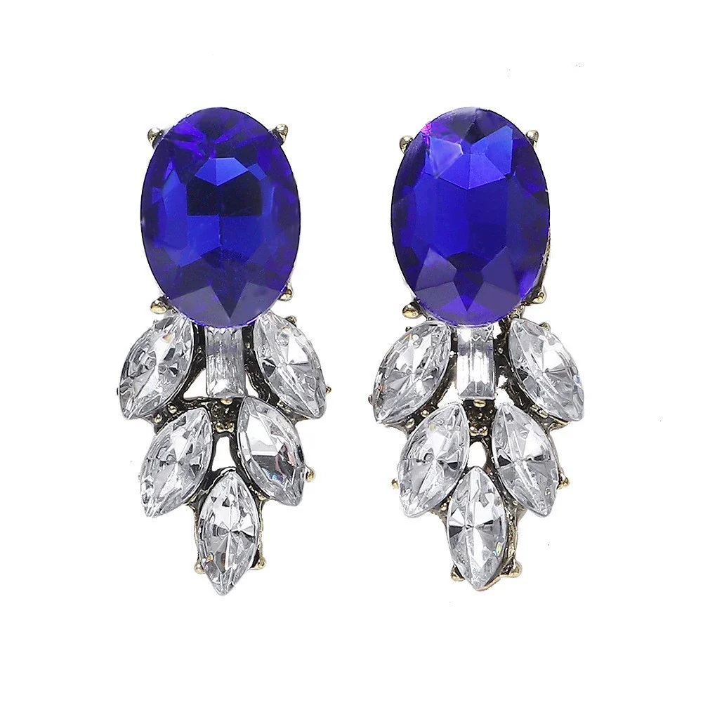Wholesale Women's Alloy Geometric Diamond Earrings - Image 3