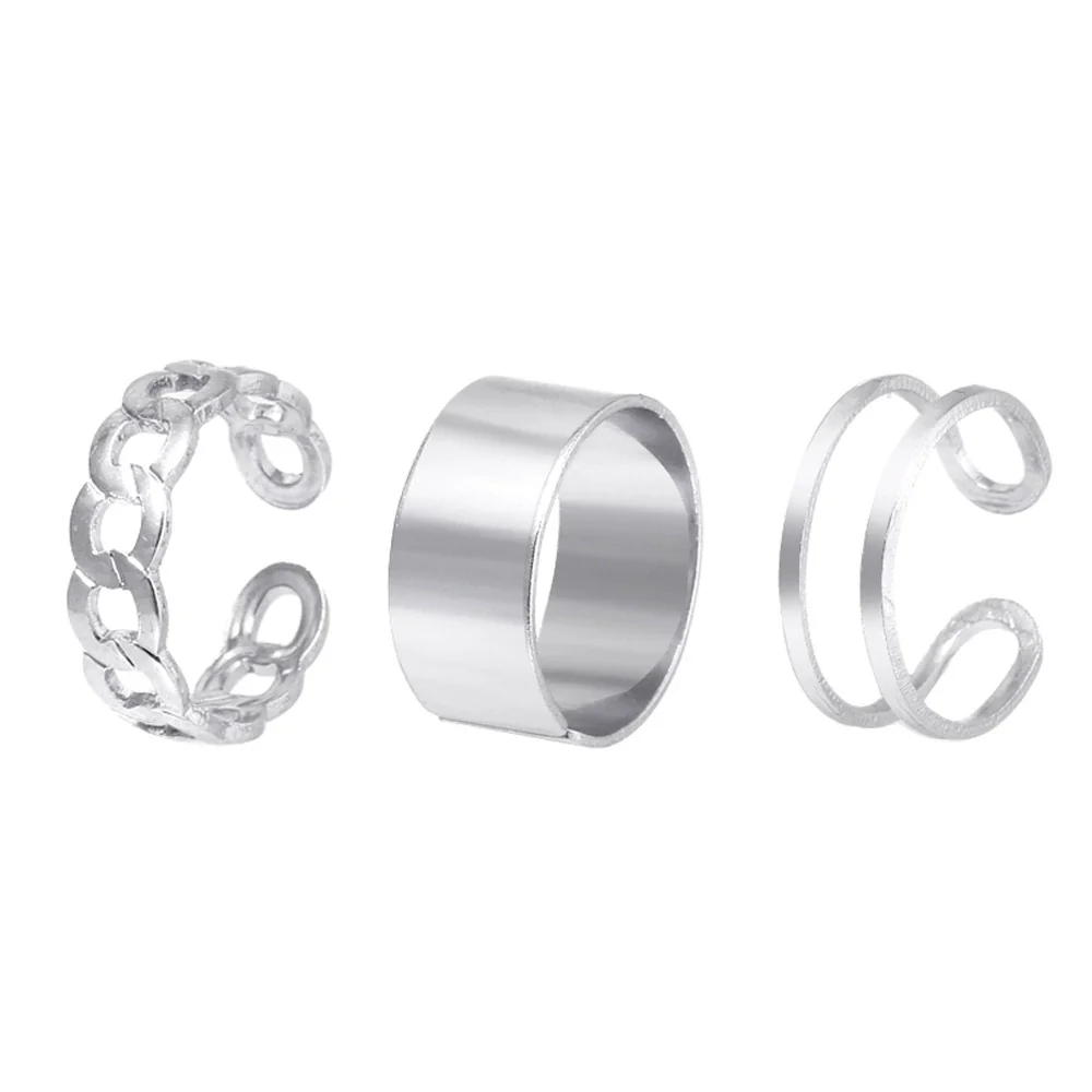 Wholesale Women's Alloy Geometric Open Ring Suit With Electroplating Treatment - Image 5