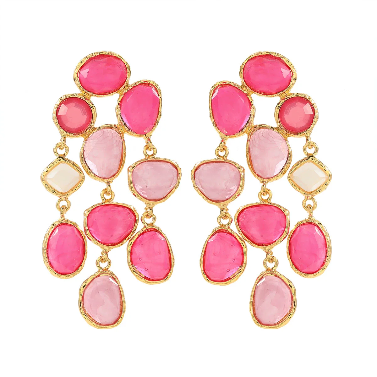 Wholesale Women's Alloy Handmade Geometric Diamond Earrings In Bohemian Retro Style - Image 5