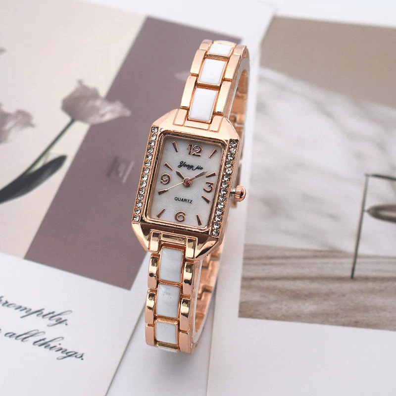 Wholesale Women's Alloy Imitation Ceramic Square Leisure Watch