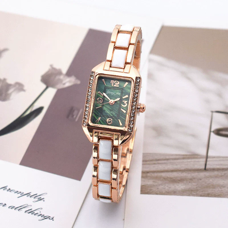 Wholesale Women's Alloy Imitation Ceramic Square Leisure Watch - Image 2